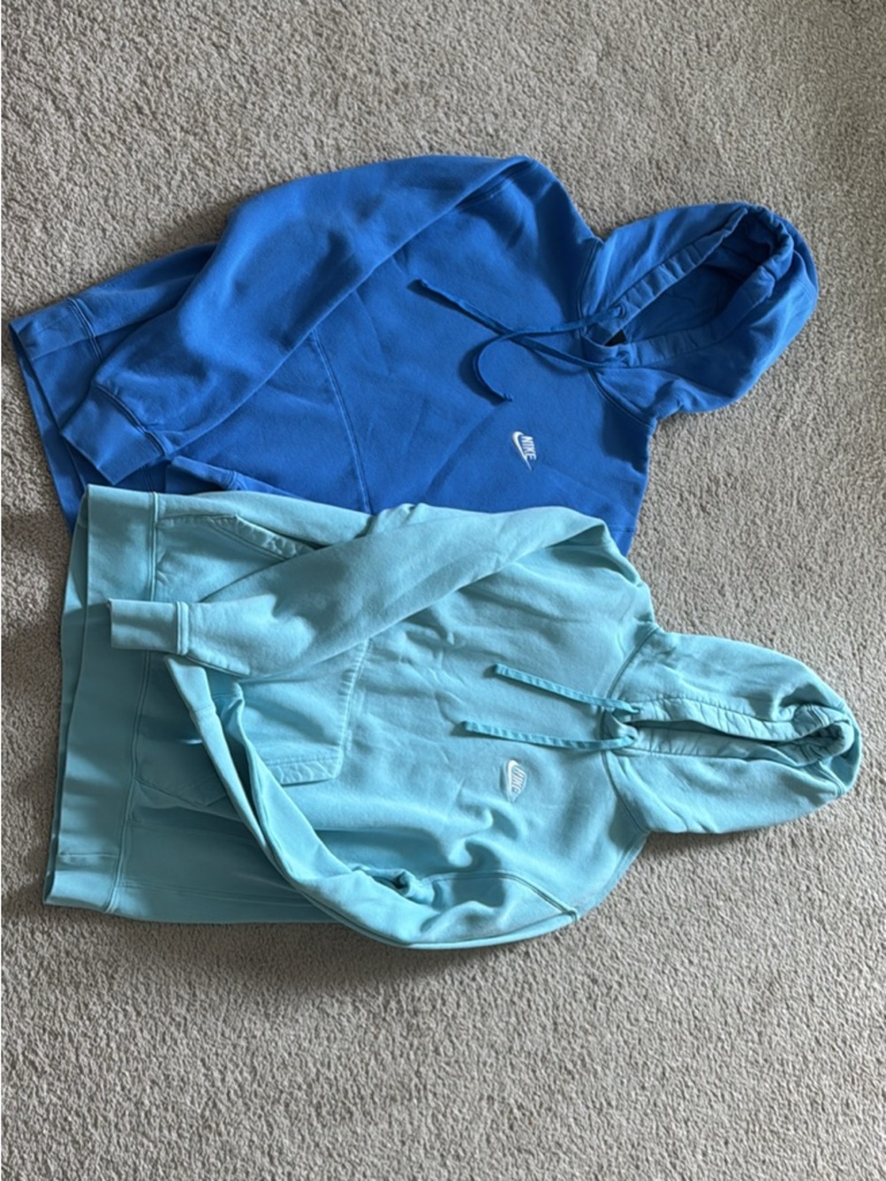 Nike Blue & Aqua Pullover Hoodies